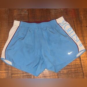 Nike Dri-FIT “Just Do It” Athletic Shorts – Light Blue | Women’s Medium
